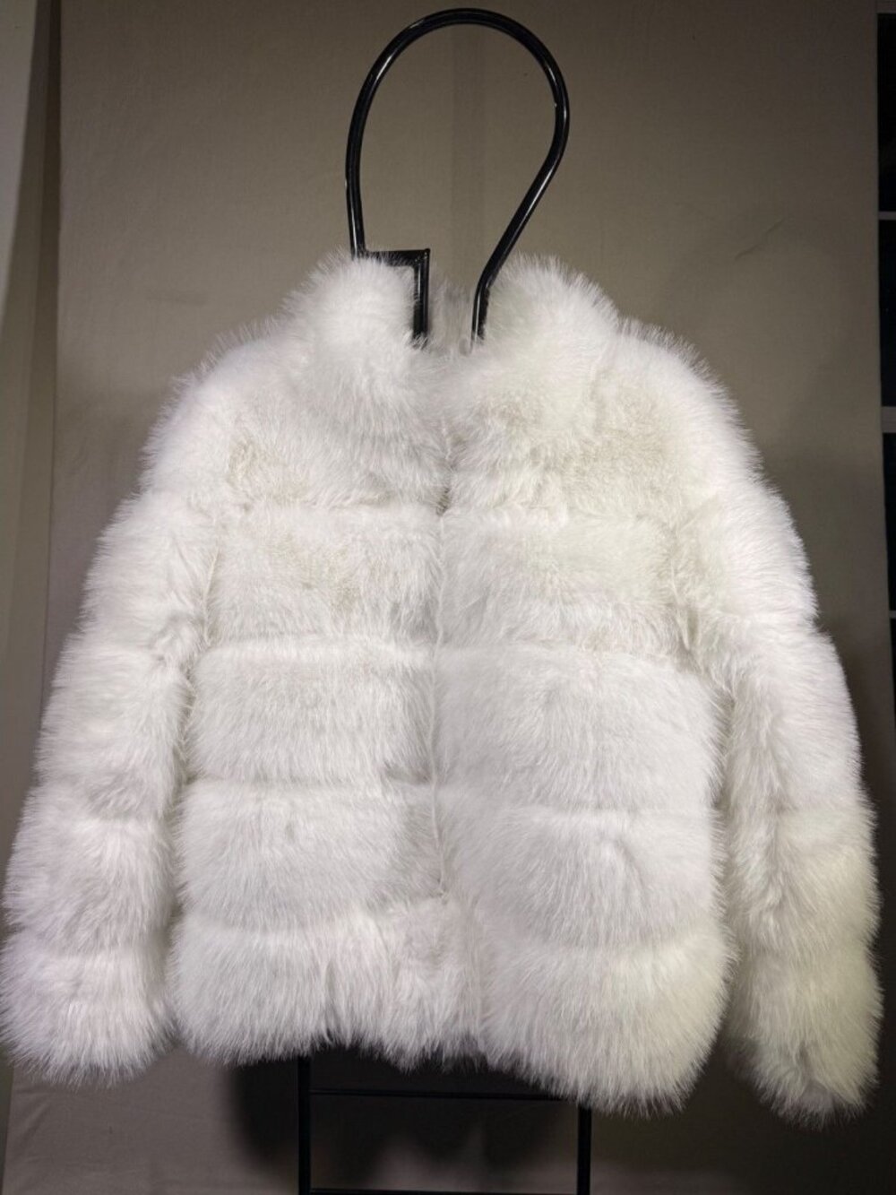 Women's White Teddy Fur Jacket - Plush Cozy Coat